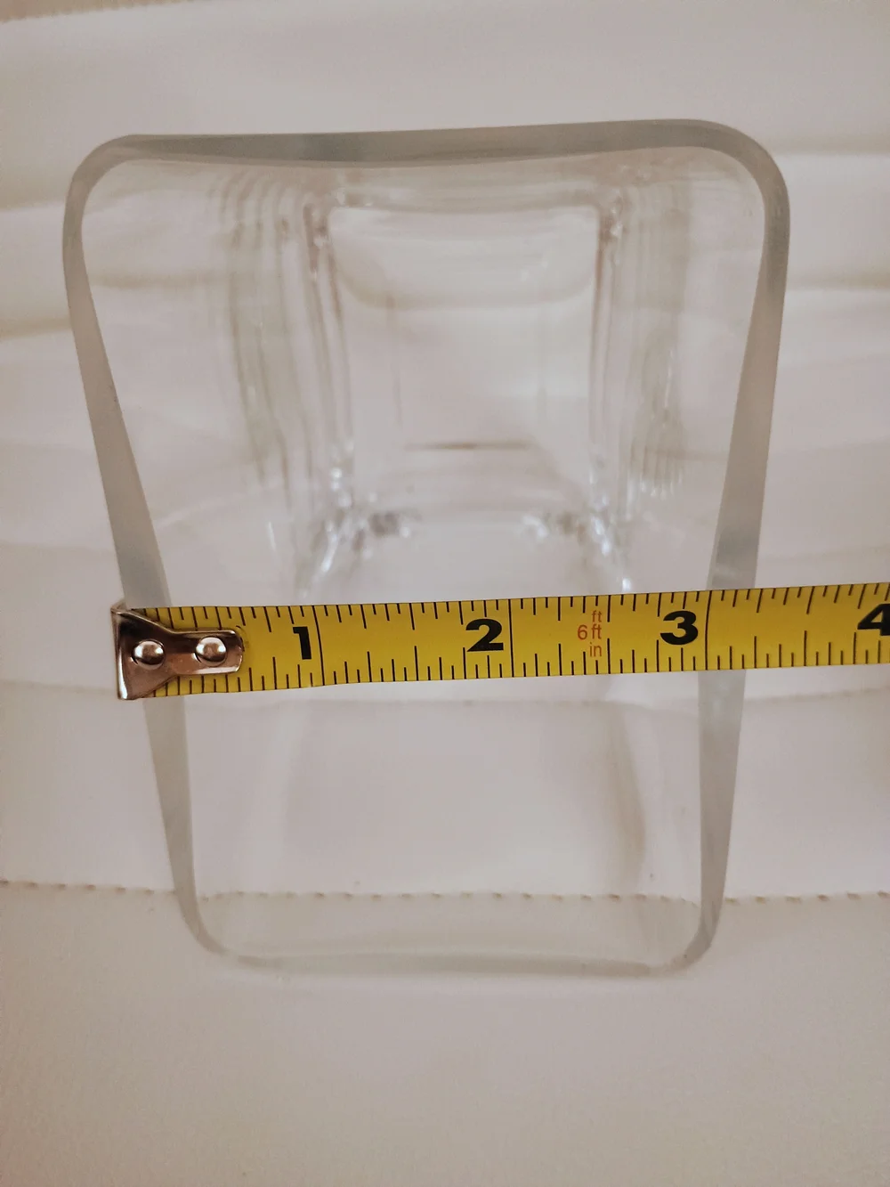 PRICE FIRM NWOT Square Glass Vase
